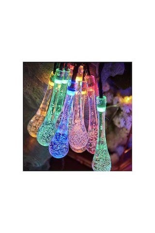 7 M 50 Led Damla 8 Fonksiyonlu Solar Panelli Rgb Evimdeyokyok