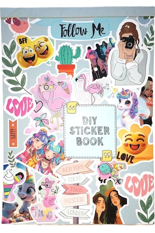 Hayal Sepeti Dıy Sticker Book Sticker Kitabı Soft Edition 24x17cm