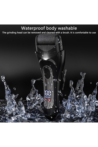 V-618 Dijital Ekranlı Elektrikli Ayak Nasır Sökücü Pedikür Aletleri Ayak Bakım Seti Siyah