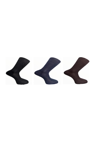 Design NATUREL ERKEK ÇORAP 3 ADET - Karışık Çok Renkli
