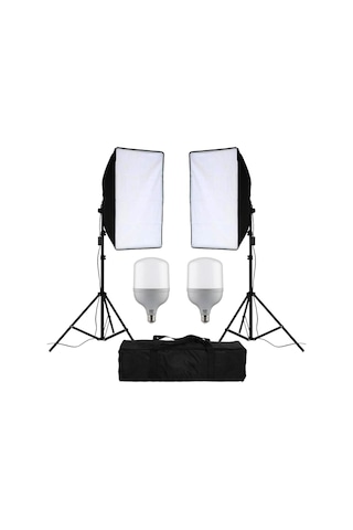 Softbox 50 x 70 CM Tek Duylu 2'li Led Sürekli Işık Seti