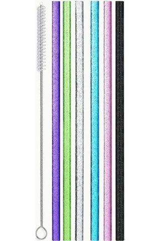 1 Adet Stanl. 40/30 Oz Tumb. Termos Için Renkli Parıltılı Yedek Pipet, 30 Cm Boy / 9 Mm Çap Yeşil