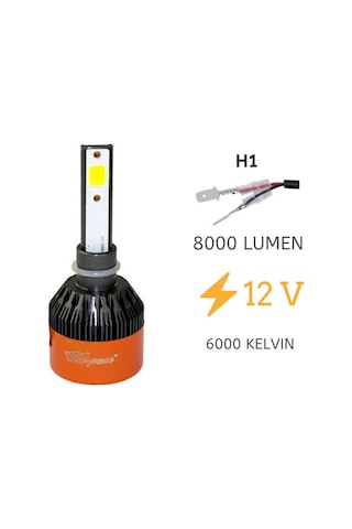 Led Far Ampulü Beyaz 48W 12V 8000Lm H1 Laam93