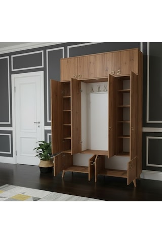 Averon Portmanto Vestiyer Ayakkabılık Dolap Çam - M1 Çam