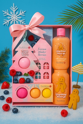 Bubble T Özel Hediye Seti Duş Jeli & Banyo Bombası Vegan, Crue