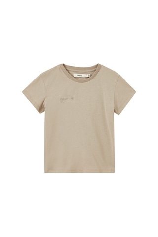 Pangaia Organik Pamuklu Unisex T - Shirt - Taş Rengi Stone