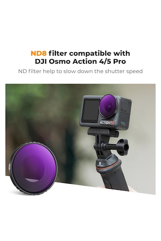 K&f Concept Nd8 3 Stop Lens Filtresi Djı Osmo Action 3/4/5 Pr