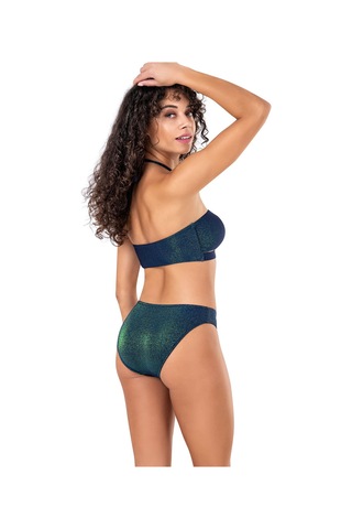 Endeep Kadın Boyundan Bağlamalı Simli Straplez Bikini Takımı