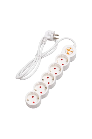 Tunçmatik Powerstrip 5 / Beşli Anahtarlı Grup Priz 3mt Bir Diğer Cihazın Fişini Takarak Blok / Mutfak Kullanımı