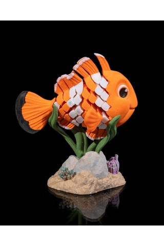 Hareketli Palyaço Balığı Ve Standı 10x7cm