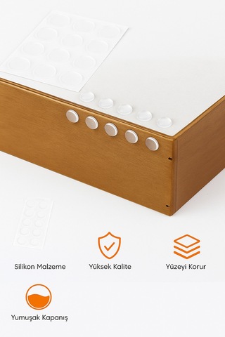 36 Lı 18mm Yapışkanlı Şeffaf Silikon Ses Stoperi, Dolap Çekmece Tamponu Kaydırmaz Cam Masa Altlığı Diğer