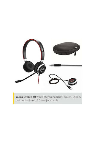 Jabra 6399-829-209 3.5 MM - USB Kulak Üstü Çağrı Merkezi Kulaklığı