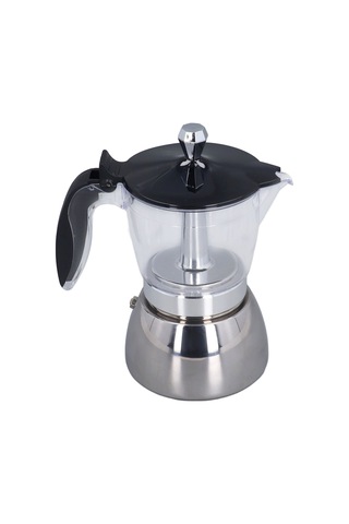 6 Fincanlık Cam Kapaklı Moka Pot Kaiyi Gosterildigi Gibi