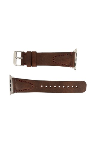 Bloomstrap Avilla Coffee Hakiki Deri iOS Watch Uyumlu Kayışı-44/45/46/49mm