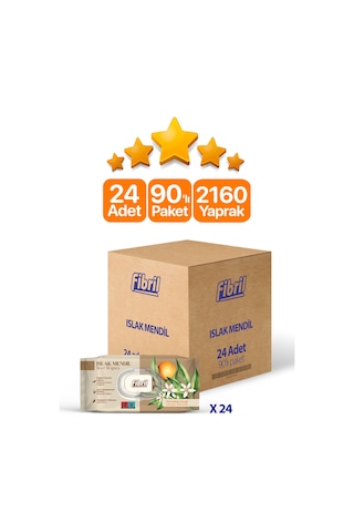 Fibril Portakal Çiçeği Kokulu Islak Mendil 24 x 90 2160 Yaprak