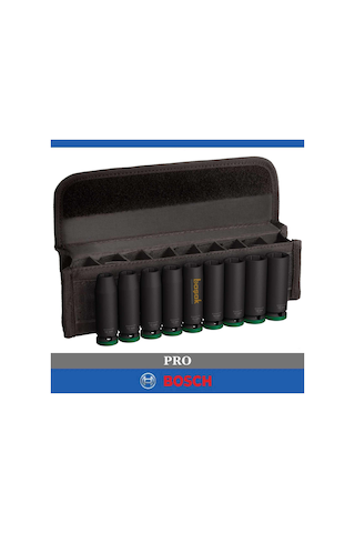 Bosch Pro 1/2" 10-19 Mm Uzun Havalı Lokma Takımı 9 Prç 2608003039
