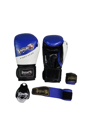 Dragondo 33044-p Jr Çocuk Boks Eldiveni Seti Eldiven+bandaj+dişlik Mavi
