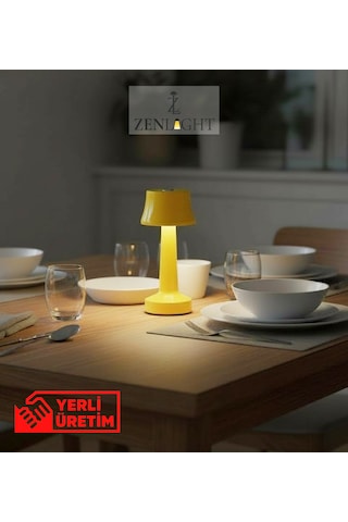 Zenlight Metal Dokunmatik Şarjlı Masa Lambası 320-2 Sarı