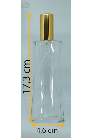 Parfüm Şişesi 100 ML 2 Adet Eyfel Sarı Kapak Plastik Valf Boş Şişe