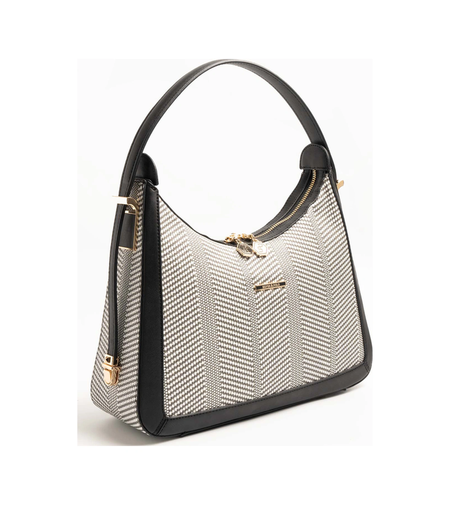 Silver Polo Kadın Omuz Çanta 1187 Siyah - Beyaz