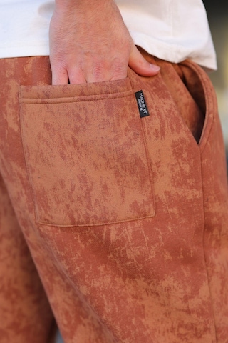 Kahverengi Batik Desenli Jogger Eşofman Altı E6582 Kahverengi