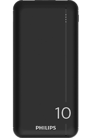 Philips DLP1812PB 10.000 mAh 2 x USB-A 2.1A USB-C Çıkış PD Taşınabilir Şarj Cihazı Siyah