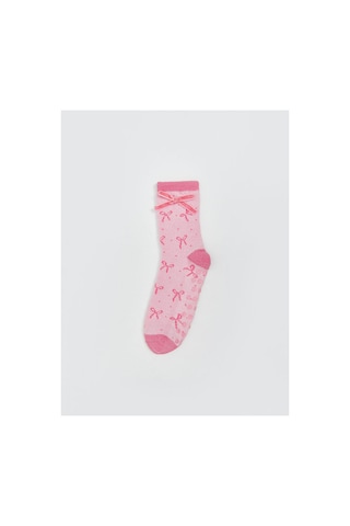 Lc Waikiki Alıta Cıty Farkıyla Lcw Home Pembe Triko Desenli Kadın Soket Çorap Pembe - 927083118 Pembe