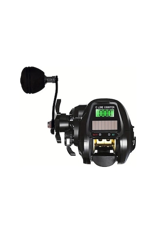 Motion003 Moloca Siyah Sol 1 Adet Güneş Enerjili Usb Şarjli Dijital Ekran Su Damlası Makarası 7 2 1 Dişli Oranı Çift Fren Sistemi Tekne Balıkçılık Kamışı