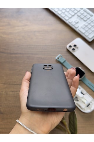 Redmi Note 9 Uyumlu Süper İnce Mat Ultra Thin Silikon Kılıf Siyah