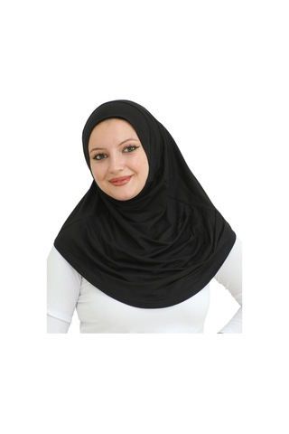Hazır Giyim Türban Yumuşak Başörtü Şal - Siyah Siyah