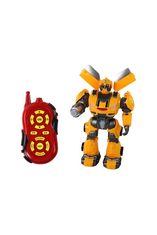 Mega Büyük Oyuncak Uzaktan Kumandalı Sünger Atan Işıklı Sesli Transformers Dev Robot Bumble