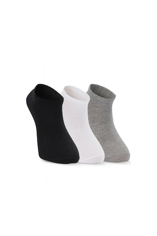 Slazenger Jadıra 3 Lü Erkek Siyah / Beyaz Çorap Siyah / Beyaz