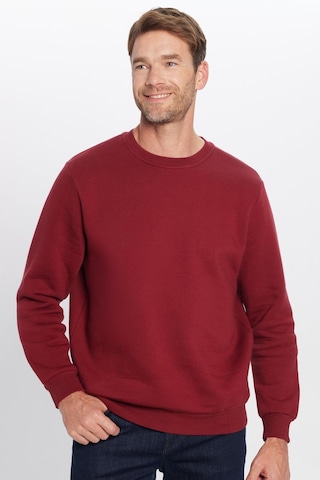 Tudors Unisex Oversize Geniş Kesim Pamuklu Yumuşak Dokulu İçi Polarlı Basic Bordo Bisiklet Yaka Sweatshirt-31983 Bordo