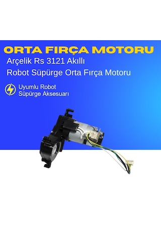 Arçelik Rs 3121 Akıllı Robot Süpürge Orta Fırça Motoru Aksesuarları Yedek Parça