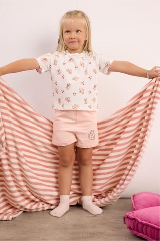 Defacto %100 Pamuk Regular Fıt Baskılı Şortlu 2li Pijama Takımı Kız Bebek I0405a526hspn153 Pembe-pn153