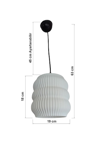 Orbit Beyaz Avize - Antre Hol Salon Mutfak Oturma Odası Çocuk Oda Beyaz - Bal