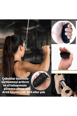 Mingodan Ergonomik Fitness El Koruyucu, Avuç İçi Koruma Dambıl Fitness Ağırlık Kavrama Pedi Kondisyon, Barfiks, Siyah Kaymaz Yüzeyli, Halter Ve Ağırlık Çalışmaları İçin, Dayanıklı Spor Ekipmanı Açık Mavi
