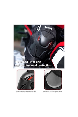 Bsddp Motosiklet Dizlik 4 Parça Set, Dirsek Diz Koruması, Yansıtıcı Gözler, Rahat Nefes Alabilir. Sarı Sarı