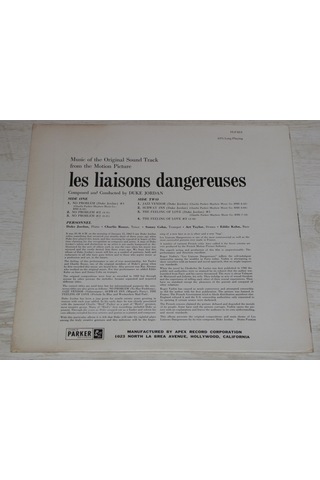 Les Lıaısons Dangereuses - Duke Jordan - Soundtrack 33 LP Albüm