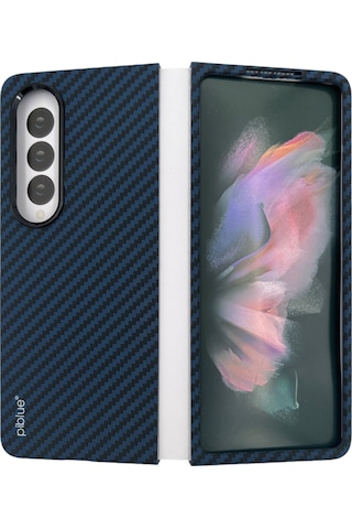 Nettech Samsung Galaxy Uyumlu Z Fold 4 Karbon Seri Arka Koruma Kılıf Yeşil