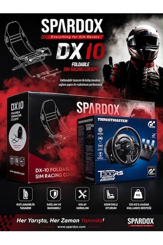 Thrustmaster T300 Rs Direksiyon Seti Spardox Dx10 Yarış Simulatörü