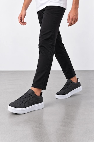 Ht Hotin Astrum Erkek Bağcıklı Günlük Sneaker Spor Ayakkabı - Füme