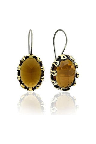 Sitrin Taşlı Otantik Gümüş Kadın Set