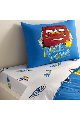 Taç Lisanslı Disney Cars Let' S Race Tek Kişilik Pamuk Nevresim Takımı 000000001000050000 Çok Renkli