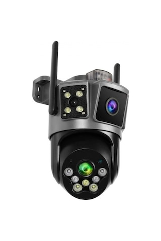 Onqam On7 O-kam Pro App 3+3mp Çift Kamera Sirenli Ptz Kablosuz Wifi Ip Sesli Kamera