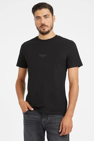 Guess Erkek Kısa Kollu Siyah T-shirt L Siyah