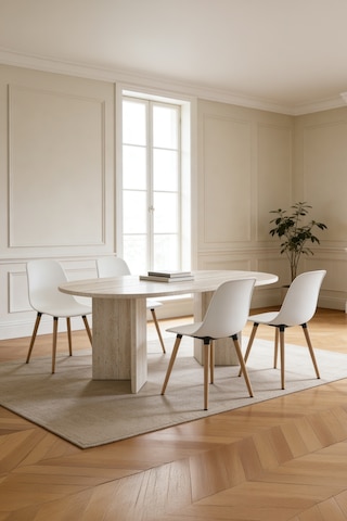 Harmony Nara Oval Masa 180x75x90 Cm Trevi- Modern Tasarım Bej