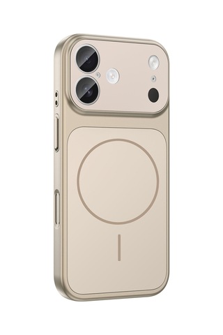 Rba Aksesuar Apple Uyumlu iPhone 17 Kılıf Rba M-safe Şarj Özellikli Kamera Korumalı Formen Kapak - Gold Altın