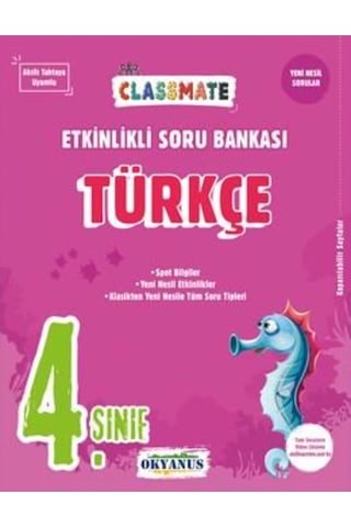 4. Sınıf Classmate Türkçe Etkinlikli Soru Bankası