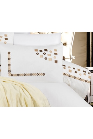 Goldroom Ahenk 7 Parça Pamuklu Pike Takımı. Krem